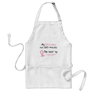 Breast Cancer BIG MUSCLES 1.1 Grandma Adult Apron