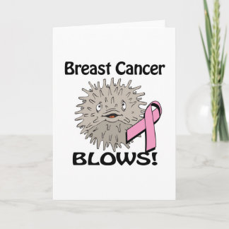 Breast Cancer Blows Awareness Design Card
