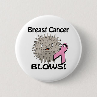 Breast Cancer Blows Awareness Design Pinback Button