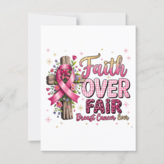 Breast Cancer Bow 2025 t-shirt | Breast Cancer Awa Postcard