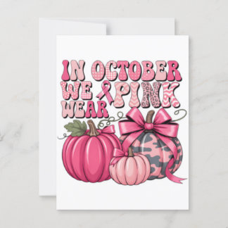 Breast Cancer Bow 2025 t-shirt | Breast Cancer Awa Postcard