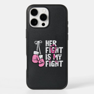 Breast Cancer Boxing Gloves Her Fight My Fight Wom iPhone 16 Pro Max Case