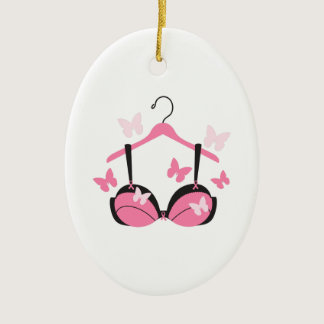 Breast Cancer Bra Ceramic Ornament