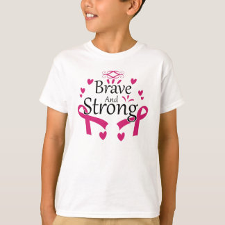 Breast Cancer Brave And Strong October Awareness T-Shirt
