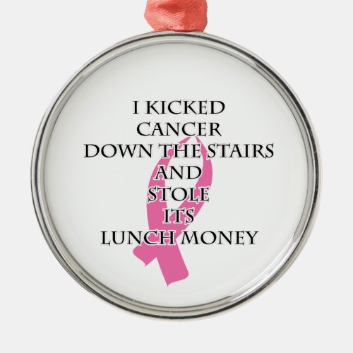 Breast Cancer Bully Metal Ornament