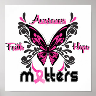 Breast Cancer Butterfly 7 Poster