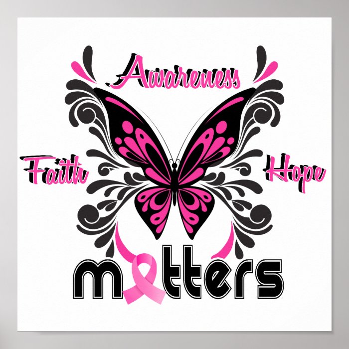 Breast Cancer Butterfly 7 Posters