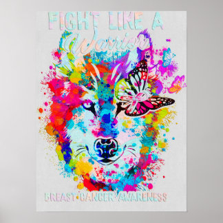 Breast Cancer Butterfly Breast Cancer Awareness Wo Poster