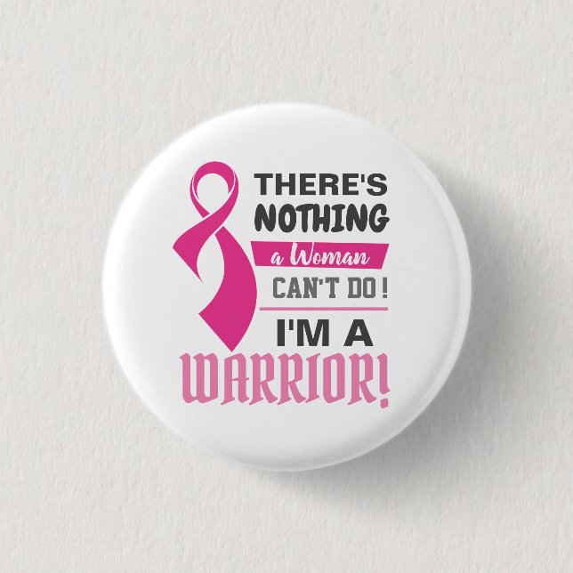 Breast Cancer Button - Cancer Awareness Accessory (Front)