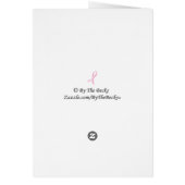 Breast Cancer Card--Cat with Pink Rose (Back)