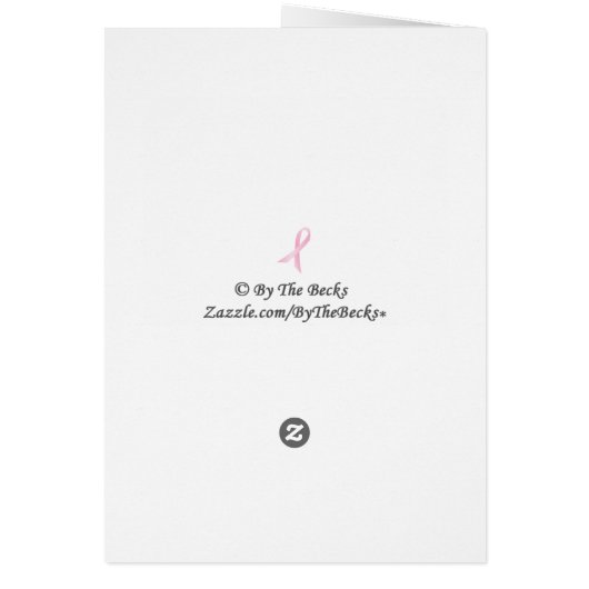 Breast Cancer Card--Cat with Pink Rose (Back)