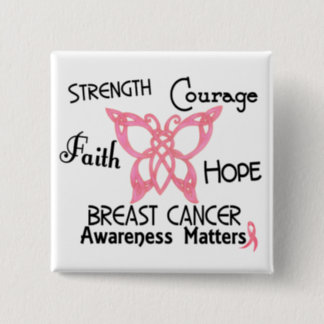 Breast Cancer Celtic Butterfly 3 Button