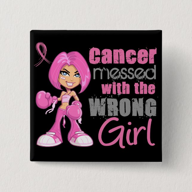 Breast Cancer Combat Girl 1 Button (Front)