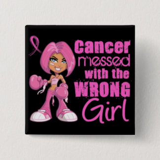 Breast Cancer Combat Girl 1 Button