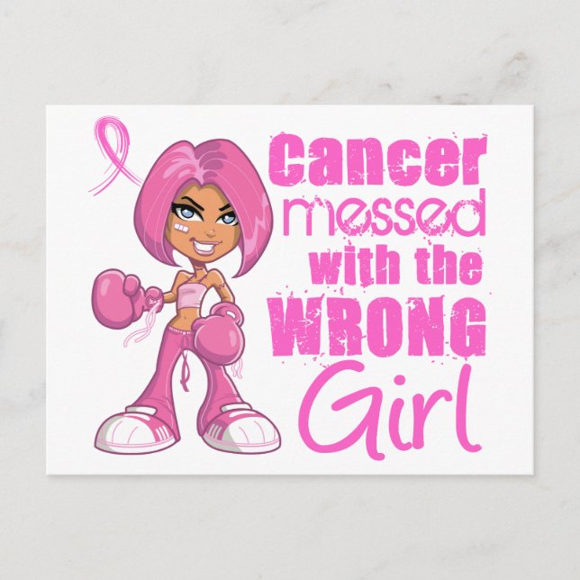 Breast Cancer Combat Girl 1 Postcard (Front)