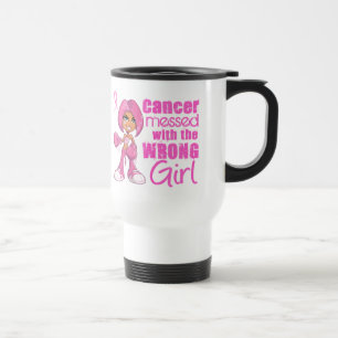 Breast Cancer Combat Girl 1 Travel Mug