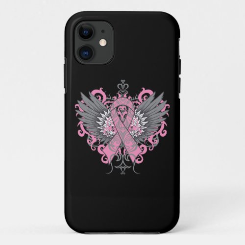 Breast Cancer Cool Wings iPhone 11 Case