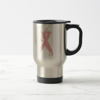 Breast Cancer Courage Faith & Hope Travel Mug 