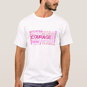 Breast Cancer Courage Word Cloud T-Shirt