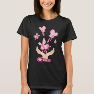 Breast Cancer Cure Butterflies t-shirt