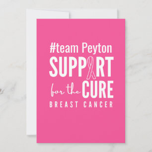 breast cancer custom name Invitation Announcement