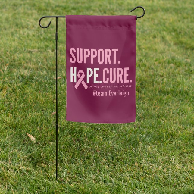 breast cancer Custom Personalized Garden Flag Sign (In SItu)