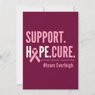 breast cancer Custom personalized Invitation Card