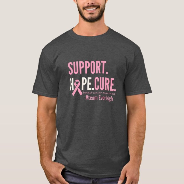 breast cancer Custom Personalized name T-Shirt  (Front)
