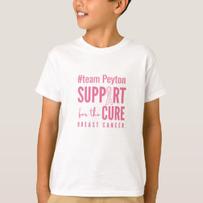 breast cancer custom support Kids T-Shirt