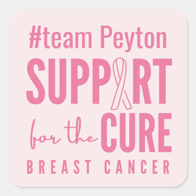 breast cancer custom #team name Stickers  (Front)