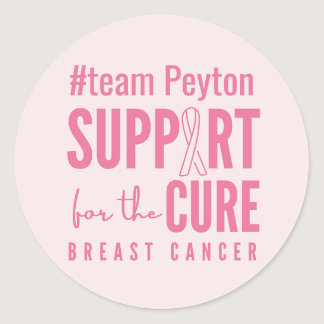 breast cancer custom #team name Stickers