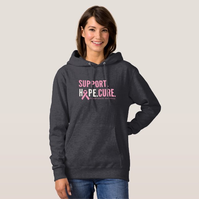 breast cancer Custom Womens Pullover Hoodie (Front Full)