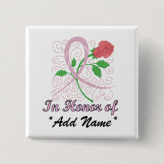 Breast  Cancer Customizable Square Button