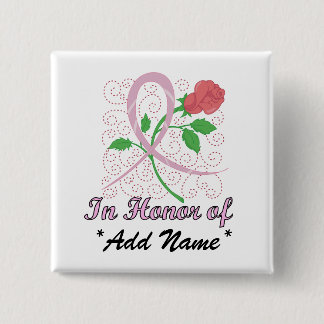 Breast Cancer Customizable Square Button