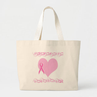 breast cancer design large tote bag