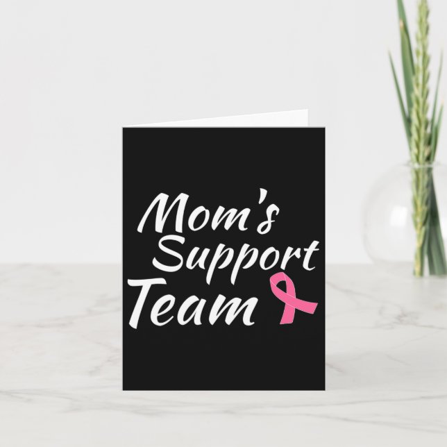 Breast Cancer Design Moms Support Team Awareness M Card (Front)