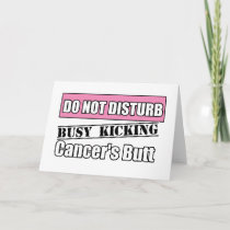 Breast Cancer Do Not Disturb Kicking Butt Card