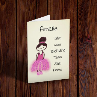 Breast Cancer Encouragement Customizable Card