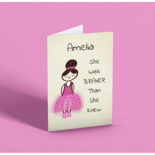 Breast Cancer Encouragement Customizable Card