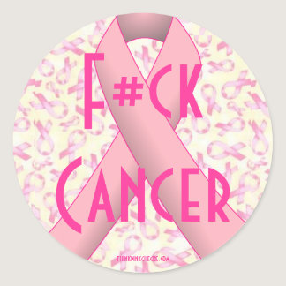 Breast Cancer "F*CK" Pink AwarenesRibbons Stickers