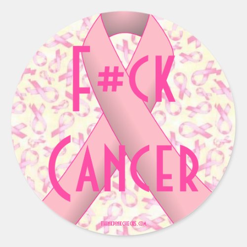 Breast Cancer FCK Pink AwarenesRibbons Stickers