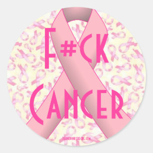 Breast Cancer "F*CK" Pink AwarenesRibbons Stickers