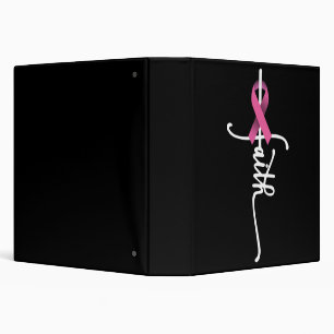 Breast Cancer Faith Breast Cancer Awareness Suppor 3 Ring Binder