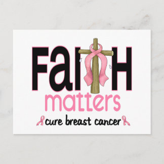 Breast Cancer Faith Matters Cross 1 Postcard