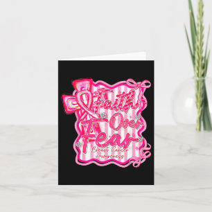 Breast Cancer Faith Over Fear Coquette  Card