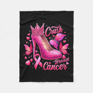 Breast Cancer Fight Like A Queen Black Afro Queen Fleece Blanket