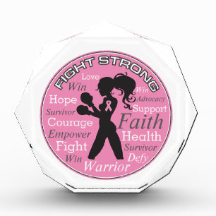 Breast Cancer Fight Strong Motto Collage Award