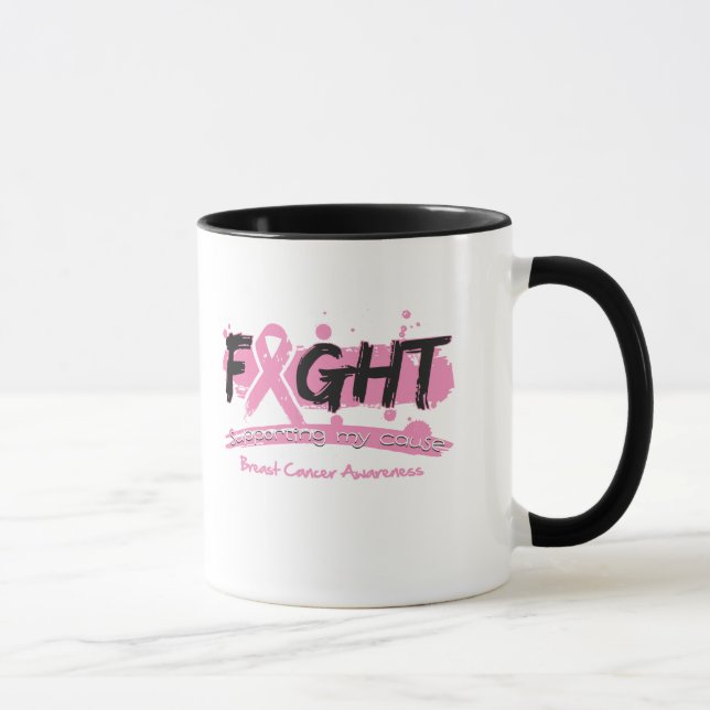 Breast Cancer FIGHT Supporting My Cause Mug (Right)