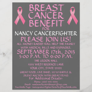 breast cancer fighter benefit flyer cancer benefit flyer ideas