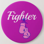 Breast Cancer Fighter Boxing Gloves Button<br><div class="desc">Cute illustration of pink boxing gloves -  -perfect for women's boxing instruction,  or breast cancer survivor support groups. 
For additional matching marketing materials please contact me at maurareed.designs@gmail.com. For more premade logos visit logoevolution.co. Original design by Maura Reed.</div>